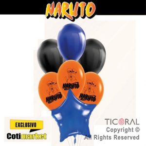 SET DE GLOBOS NARUTO 7 UNIDADES X 1